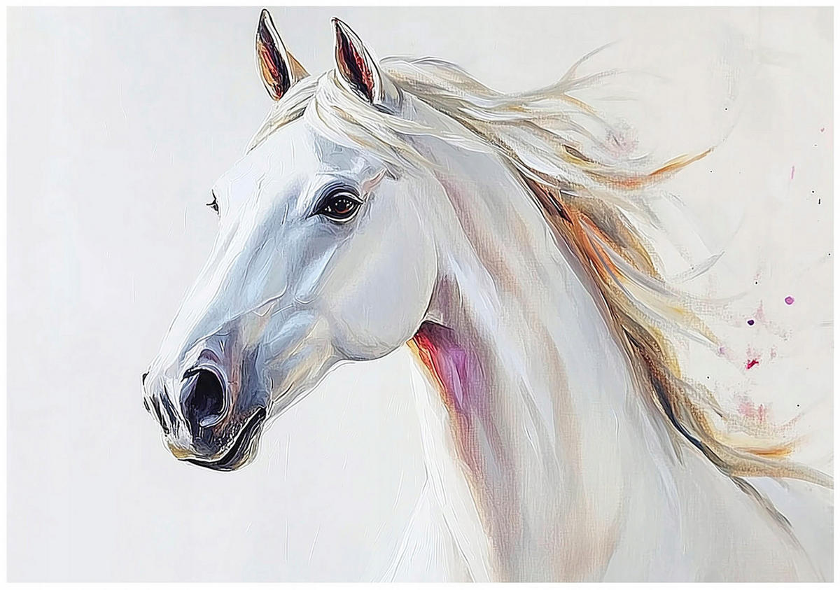 TAPETE Kinderzimmer Pferde Tiere 350x250 - Multicolor, Papier (350/250cm) - Wallarena