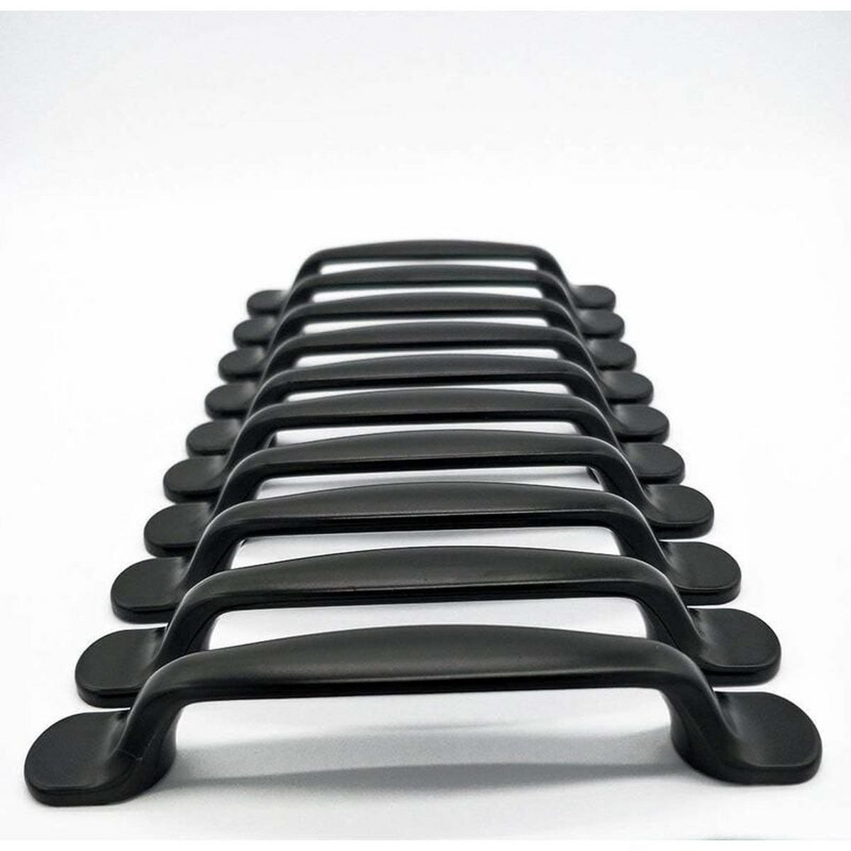 MÖBELGRIFF 10er-Set 96 mm Aluminium - Schwarz, Metall (2.38/3/13.1cm)