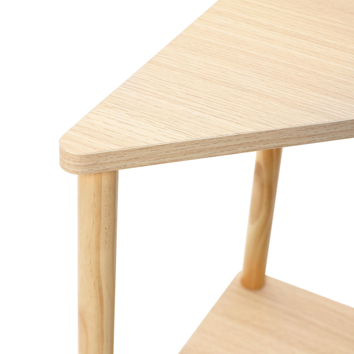ECKREGAL mit 3 Ablagen - Alteiche, Holz (35/77.5/35cm) - Hometopia