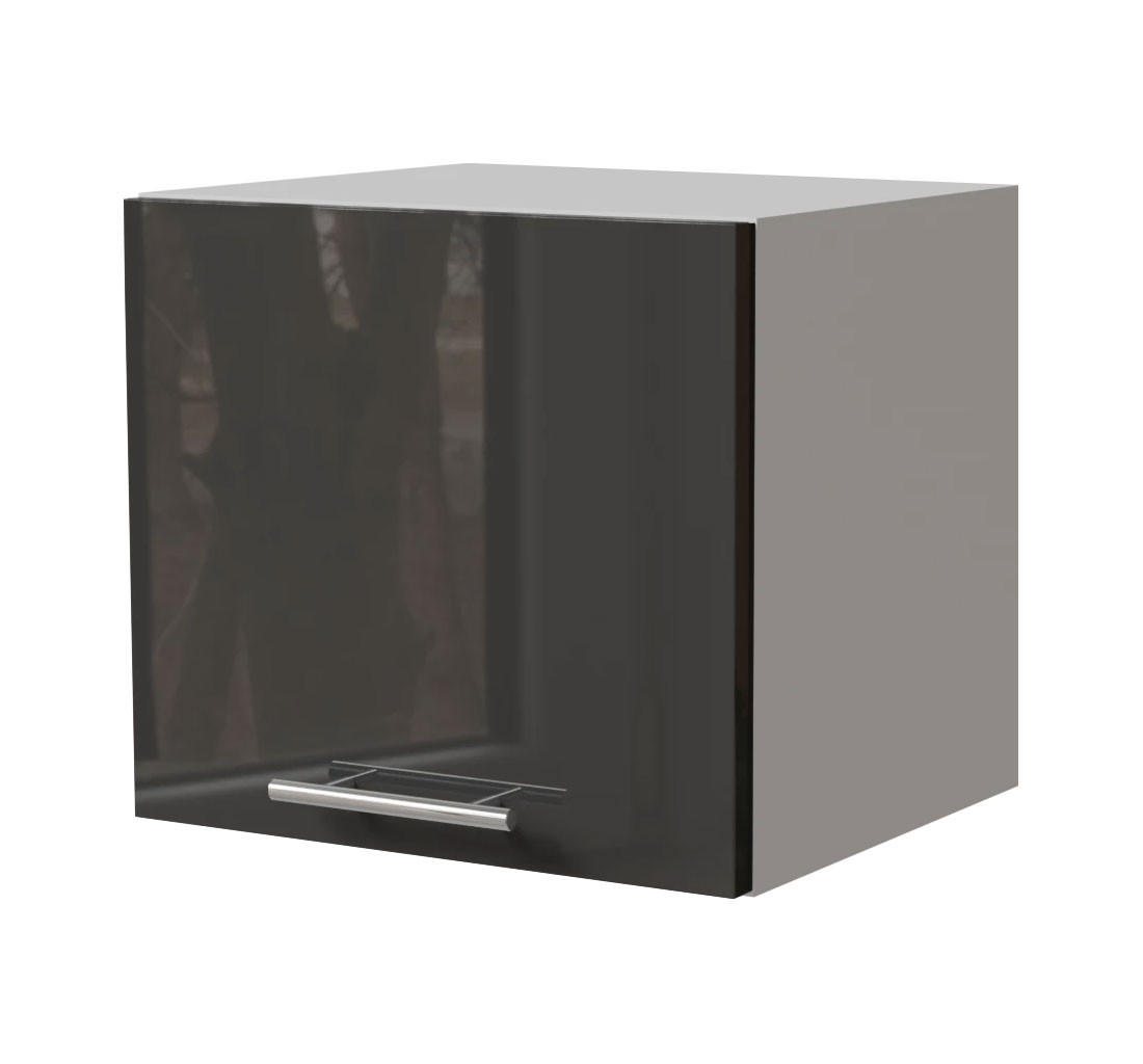 KLAPPHÄNGESCHRANK Essen W4B/40 Graphit Hochglanz / Weiß Matt 40 / 32,5 / 36cm - Graphitfarben/Weiß, Holz/Holzwerkstoff (40/36/32.5cm) - Feldmann-Wohnen