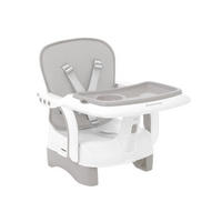 KINDERSTUHL Chewy grau Doppeltablett, Sicherheitsgurt, faltbar - Grau, Kunststoff (39/38/25cm) - Kikka boo