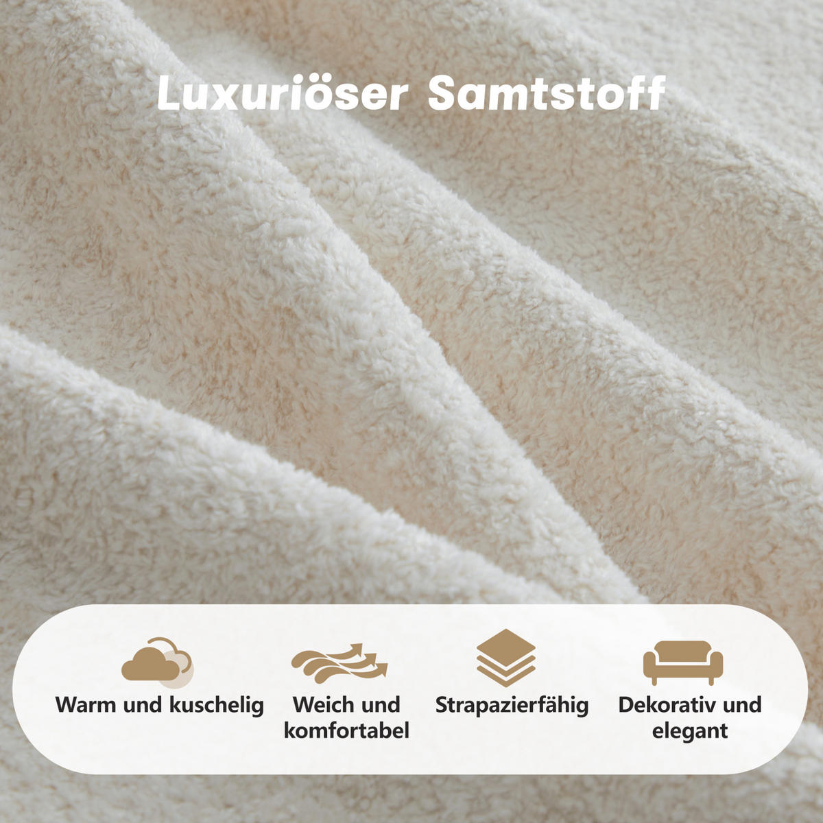 ECKSOFA 288/167/70 cm in Beige aus Samt, modular und mit Ottomane - Beige, Textil (167/288cm) - Flora Grace