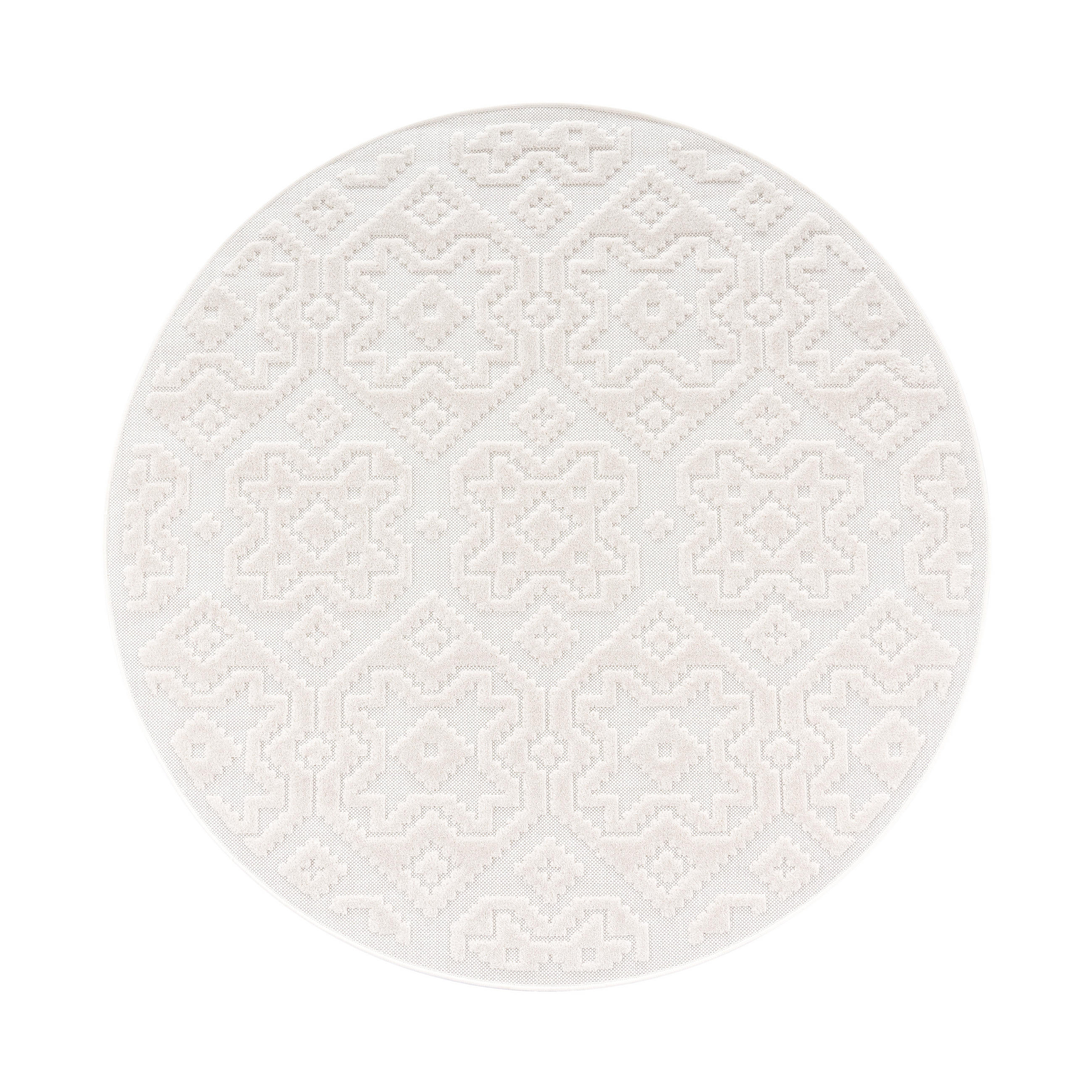 OUTDOORTEPPICH 160/160 cm Stilo 865 - Creme, Textil (160/160cm) - Paco Home