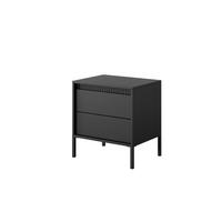 NACHTTISCH Senso Schwarz, mit Schubladen - Schwarz, Holzwerkstoff/Metall (54/56/40cm) - Bettso