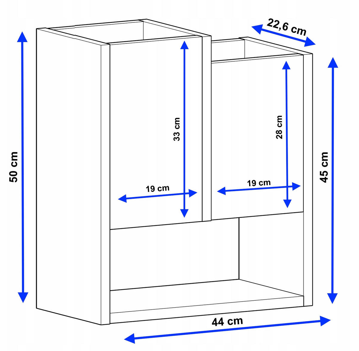 BLUMENKASTEN - Dunkelgrau, Holzwerkstoff (23/50/44cm) - RAUMHIRSCH FURNITURE