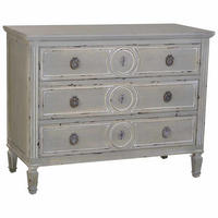 HOLZKOMMODE mit 3 Schubladen in grau 102x46x80 cm - Grau, Holz (102/80/46cm) - Wanderlust