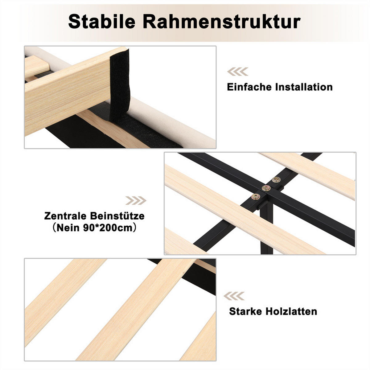 POLSTERBETT 90/200 cm in Beige Samt mit Goldenen Eisenbeinen - Beige, Holz/Textil (90/200cm) - KOMHTOM