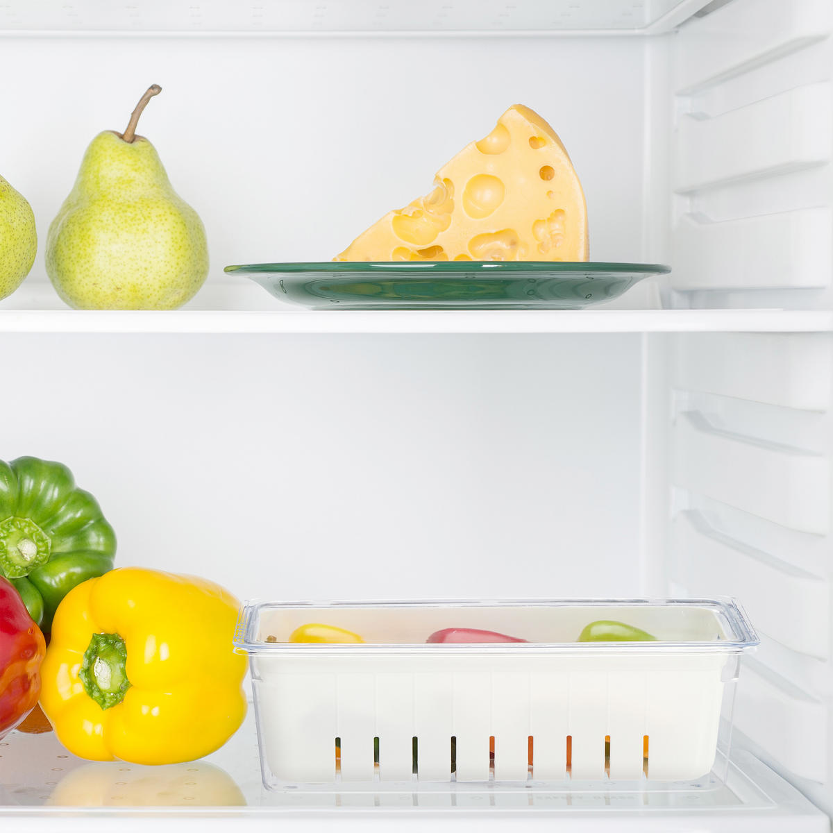 4XORGANIZÉR do chladničky - různobarevná, plast (32/10/17.5cm) - Relaxdays