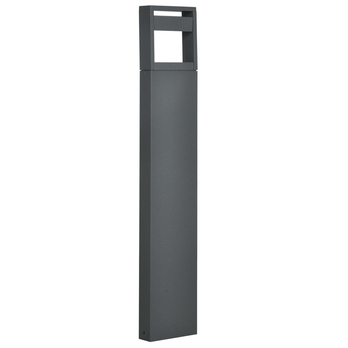 GARTENLAMPE, Aluminium, Dunkelgrau - Dunkelgrau, Metall (16/5/90cm) - Outsunny