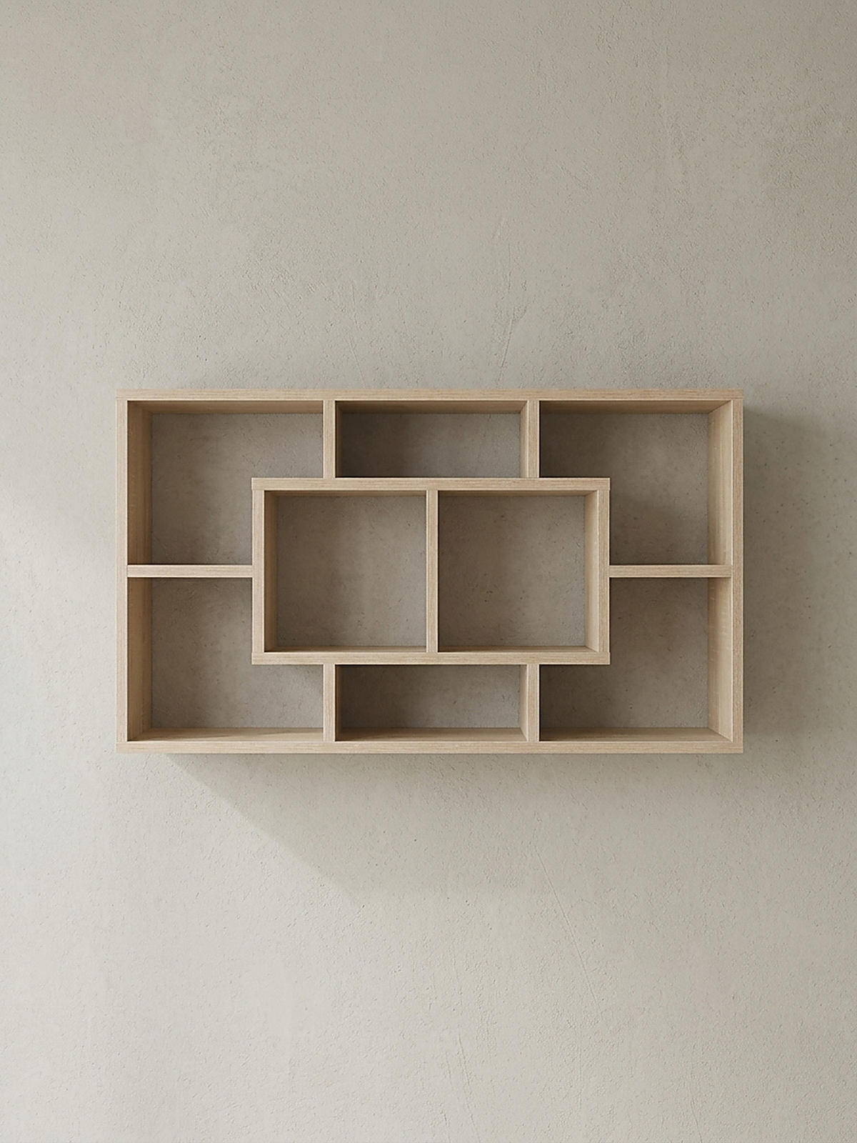 WANDREGAL RUR MDF Melaminbeschichtet Modern, Beige 85x16x48 cm - Beige, Holz (85/48/16cm) - KADIMA DESIGN