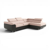 ECKSOFA Jade Mit Schlaffunktion - Beige, Holzwerkstoff/Textil (275/202cm) - Fun Möbel