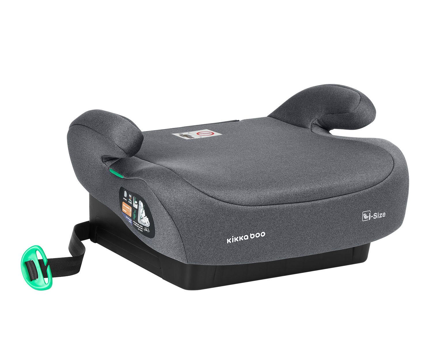 SITZERHÖHUNG i-Go dunkelgrau i-Size (125-150cm) Gruppe 3, Armlehne - Grau, Kunststoff (36/22/42cm) - Kikka boo