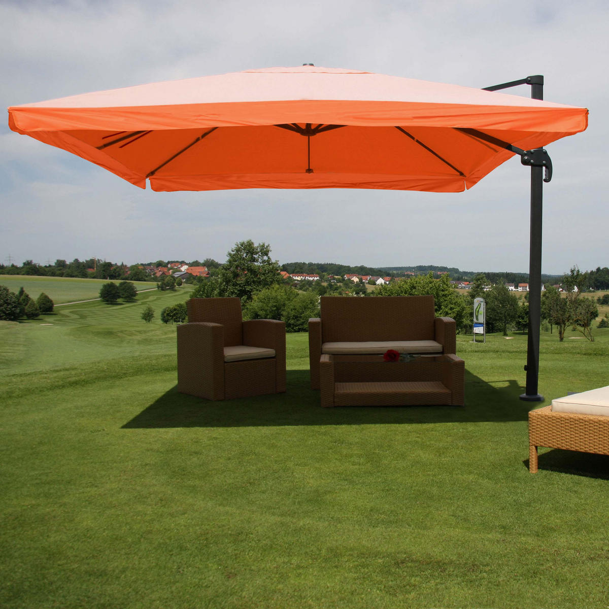 AMPELSCHIRM I Orange 300/300 cm - Orange, Textil (360/300cm) - MCW