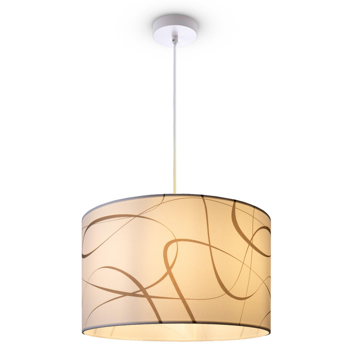 PENDELLEUCHTE Hugo Pd1 Tri 003 - Weiß, Metall (45.5/45.5/27cm) - Paco Home