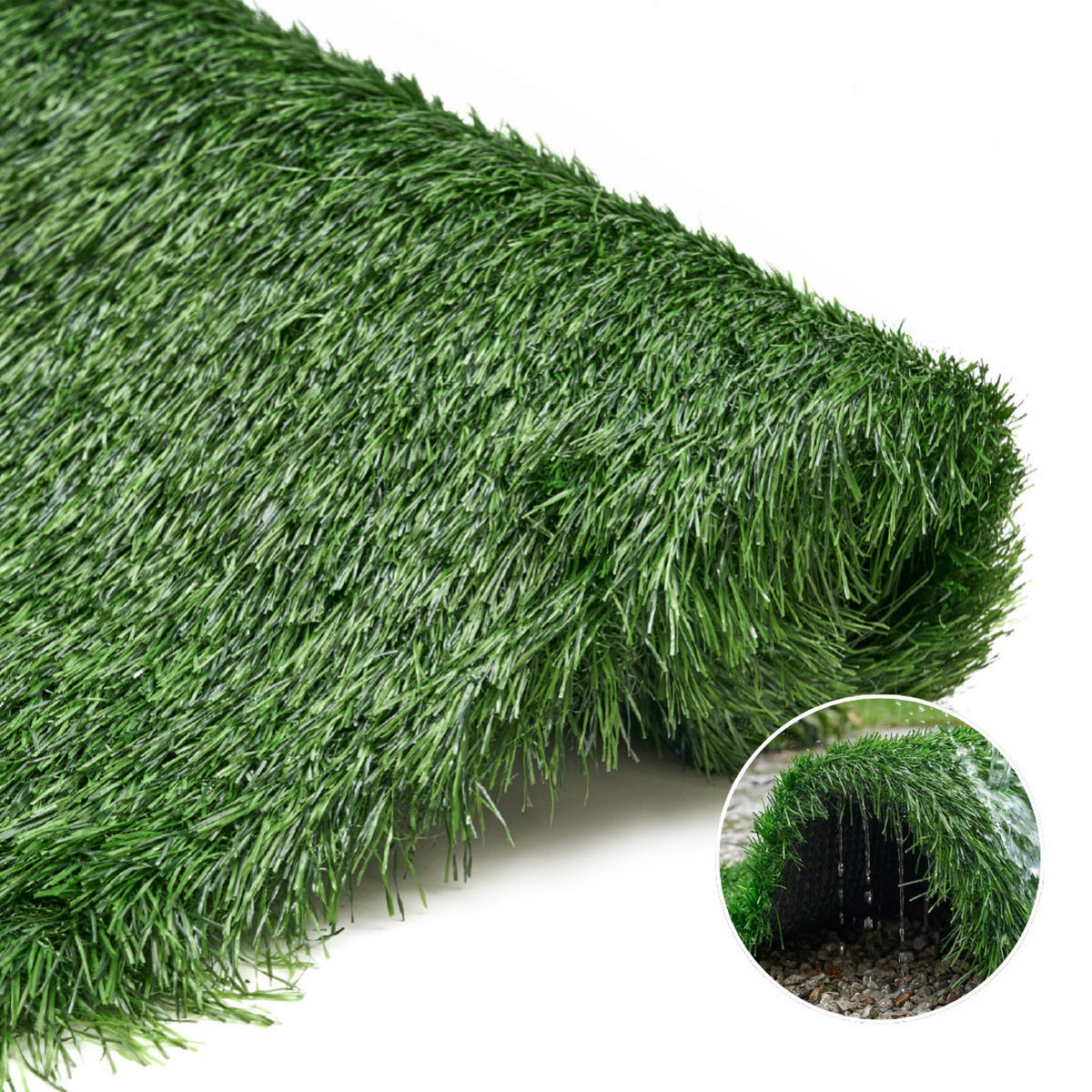 KUNSTRASEN Verde 50 mm – UV-beständig, pflegeleicht, wetterfest für Garten & Terrasse 300/300 cm - Grün, Textil (300/300cm) - Tapiso