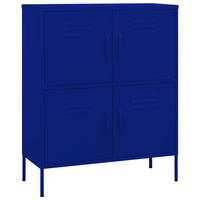 LAGERSCHRANK Marineblau 80/35/101,5 Cm Stahl - Blau, Metall (35/101.5/80cm) - vidaXL