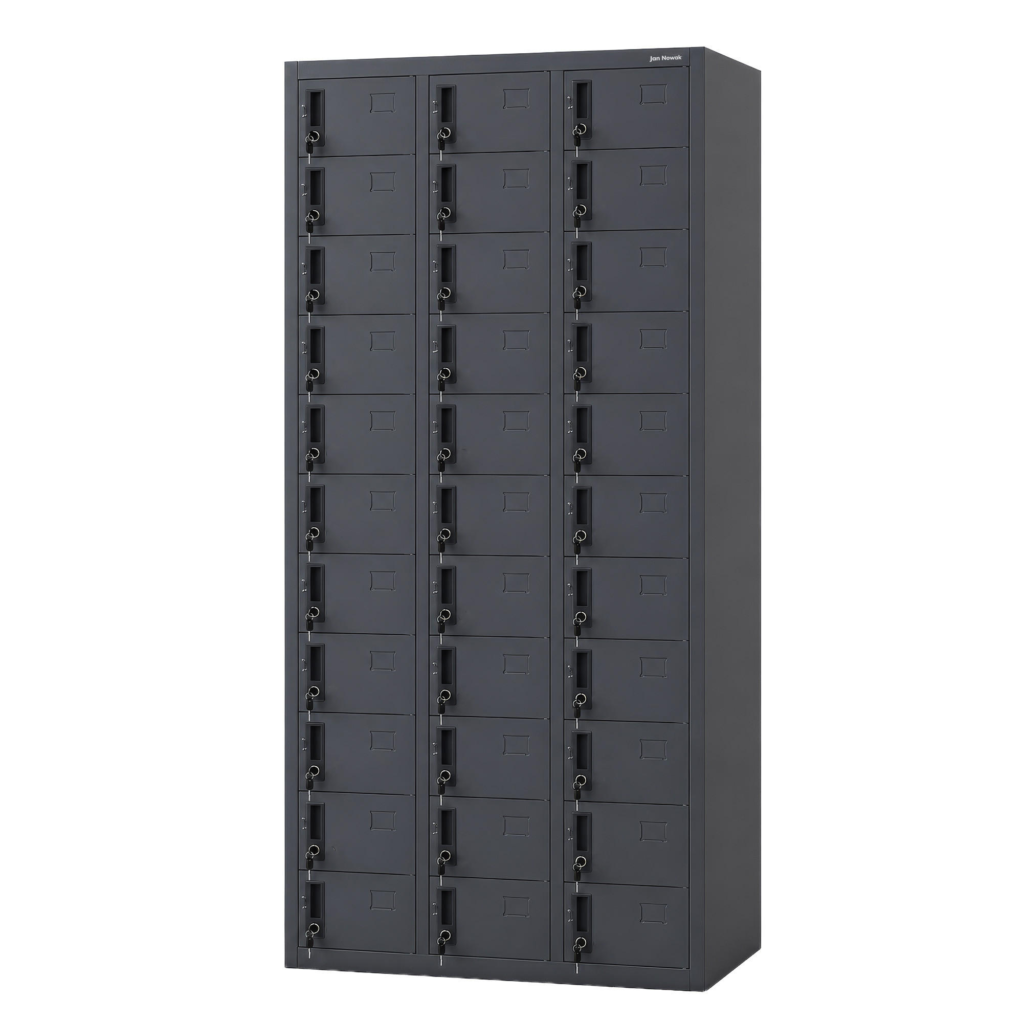 SCHLIESSFACHSCHRANK für Mitarbeiter OLIVER 185x90x45 cm - Anthrazit, Metall (90/185/45cm) - Jan Nowak