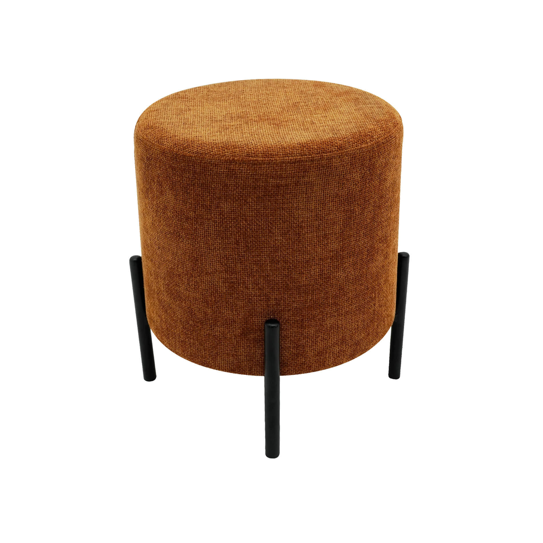 POUF Dunkelorange 38/38/43,5 cm - Orange, Textil (38/43.5/38cm) - Mobili Rebecca