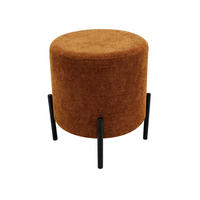 POUF Dunkelorange 38/38/43,5 cm - Orange, Textil (38/43.5/38cm) - Mobili Rebecca