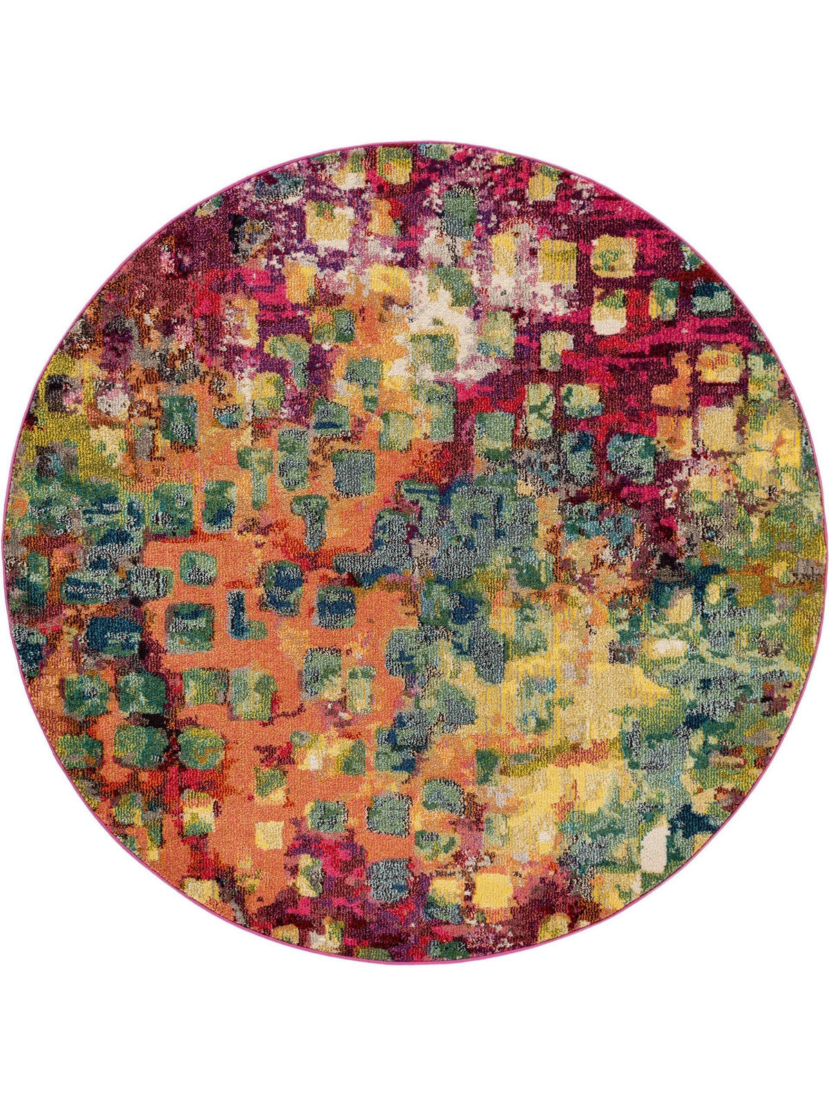 TEPPICH Casa Multicolor ø 120 cm rund - Multicolor, Textil (120/120cm) - benuta Nest