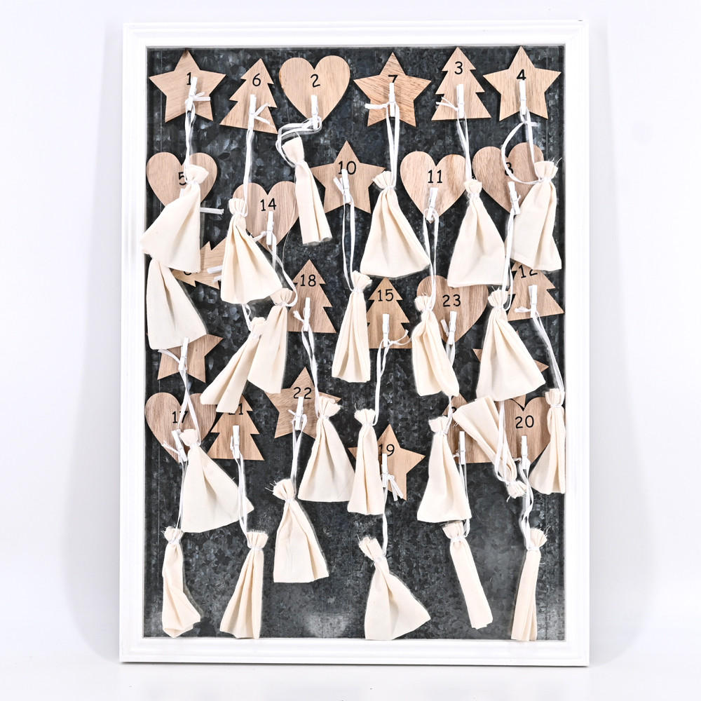 ADVENTSKALENDER zum selbst befüllen, Holz, Braun - Braun, Holz (43/60/43cm) - dasmöbelwerk