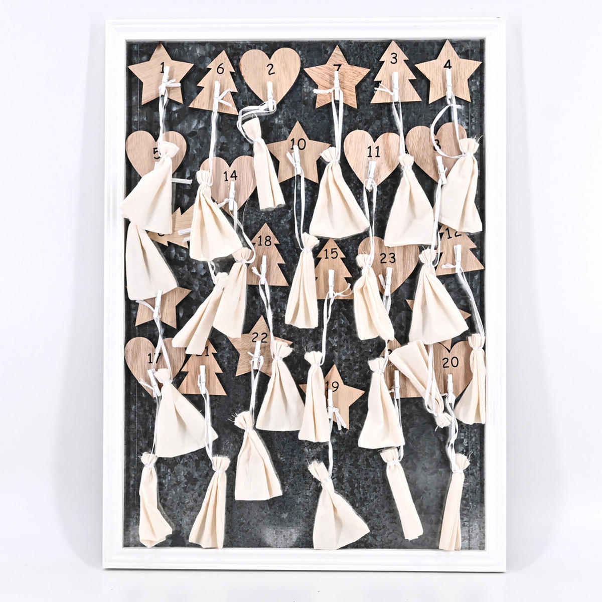 ADVENTSKALENDER zum selbst befüllen, Holz, Braun - Braun, Holz (43/60/43cm) - dasmöbelwerk