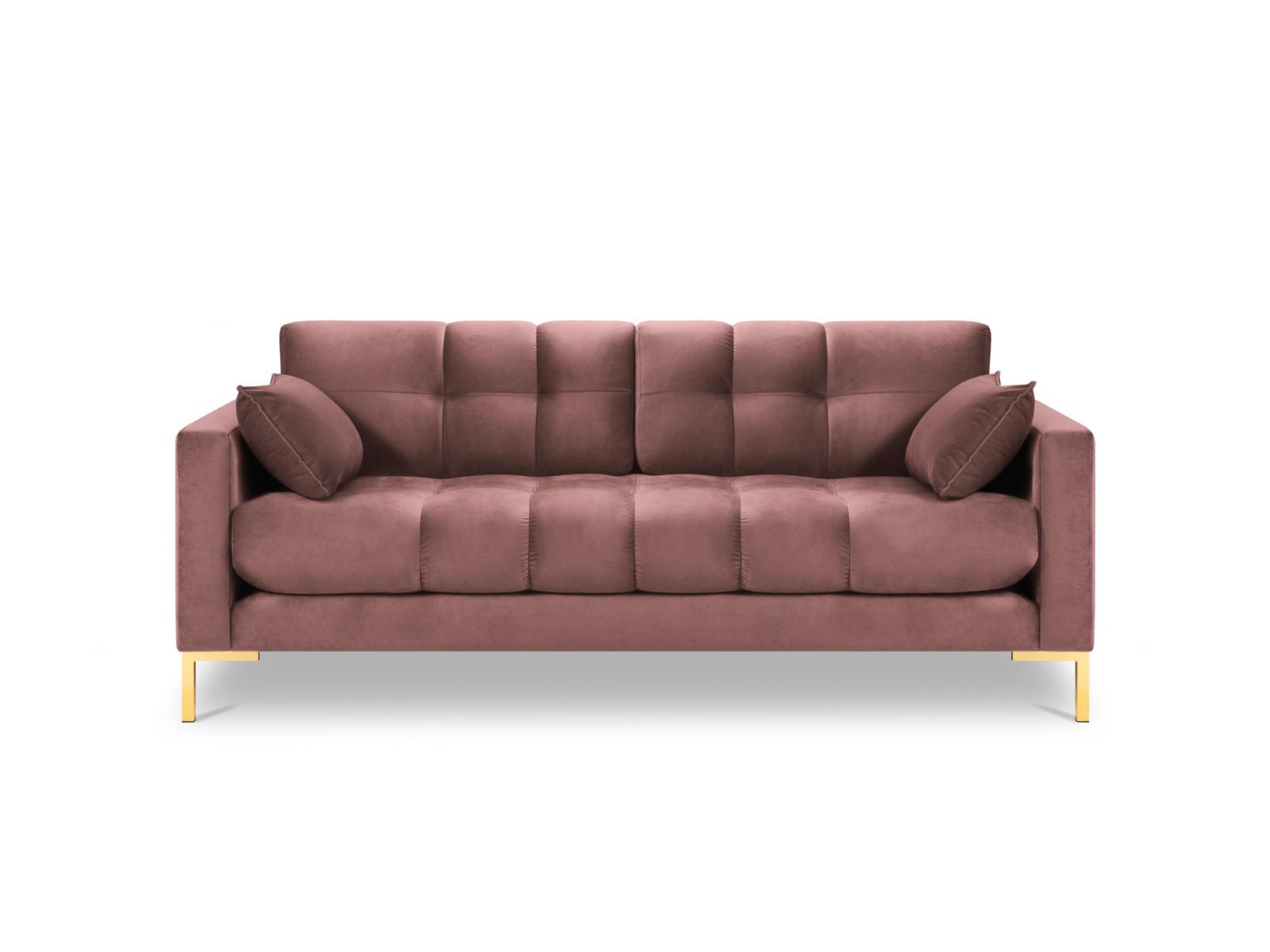 SOFA Mamaia aus Samt rosa 2 Sitzplätze - Pink, Textil (92/75/152cm) - Micadoni