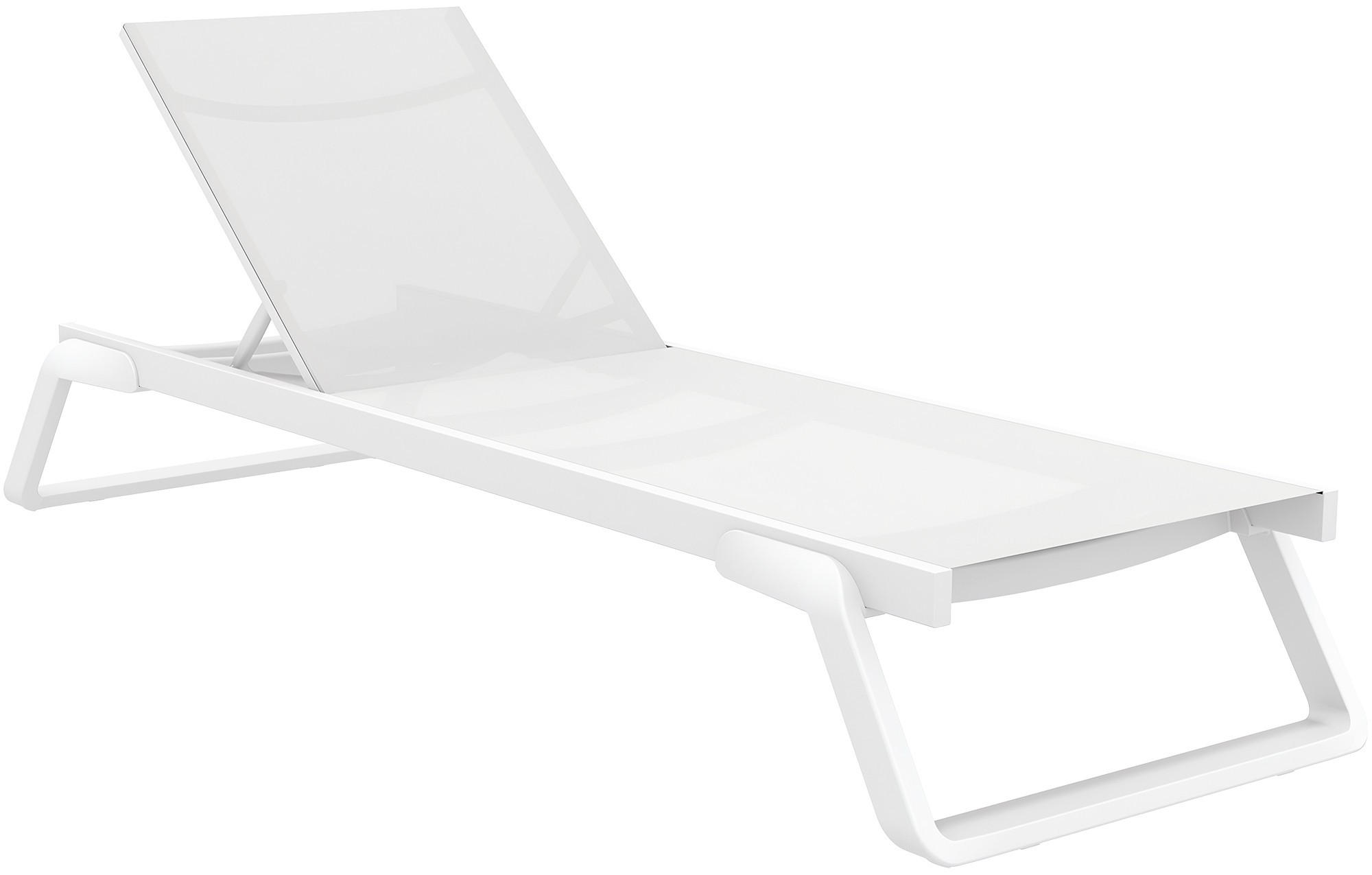 SONNENLIEGE Ralf klappbar 72x210x31cm Metall Weiß Gartenliege - Weiß, Metall (72/31/210cm) - DELUKE