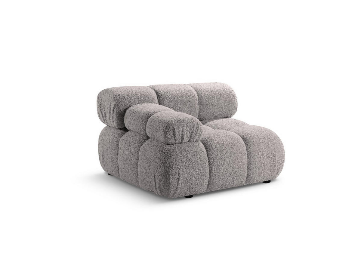 MODUL links Bellis aus Boucle hellgrau - Hellgrau, Textil (94/70/94cm) - Micadoni