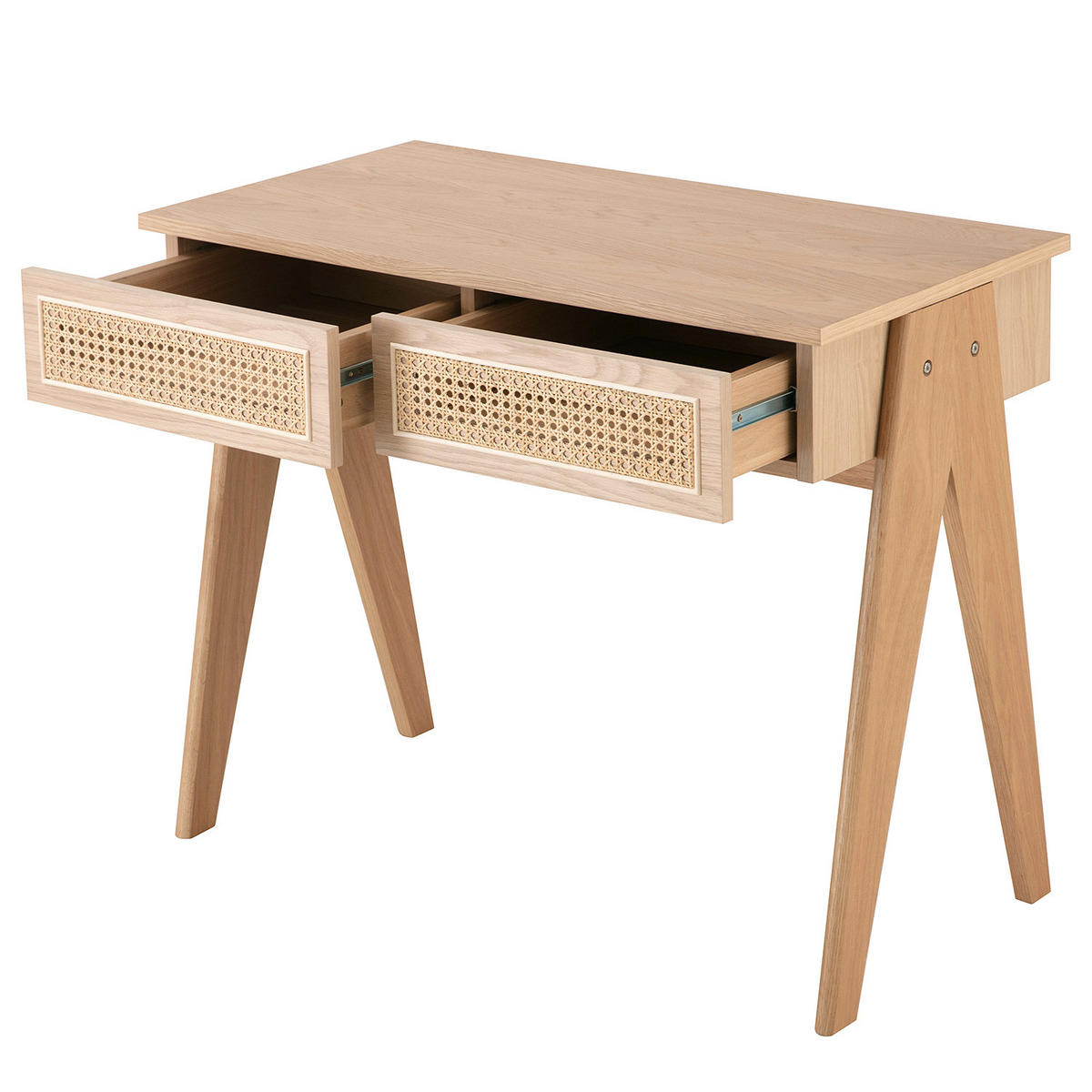 SCHREIBTISCH - Braun, Naturmaterialien/Holz (50/90/76cm) - home24