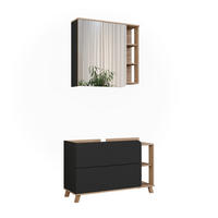 KOUPELNOVÝ NÁBYTEK Karen Sonoma/antracit - Sonoma dub/antracitová, kompozitní dřevo (100/65/35cm) - Vicco