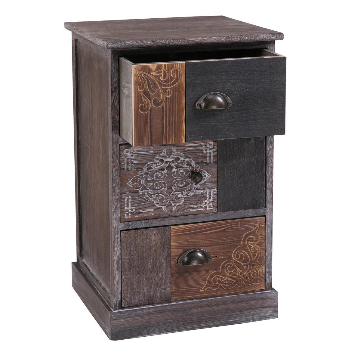 KOMMODE MARA - Graubraun, Holz (40/65/37cm) - CARO-Möbel