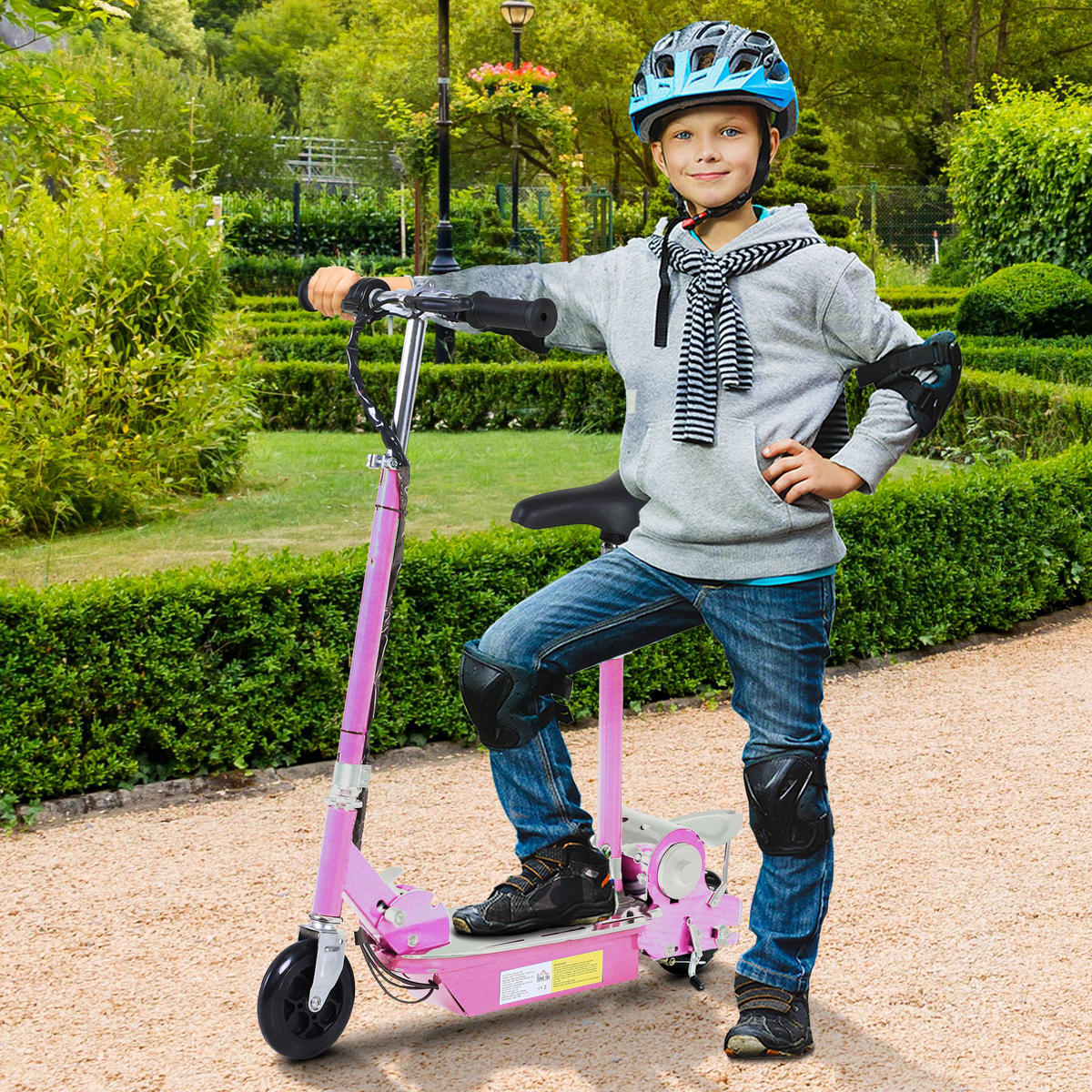 ELEKTROTROLLER DE-16929 120 W klappbar mit Sitz Rosa - Pink, Metall (75/37/98cm) - ComfortXL