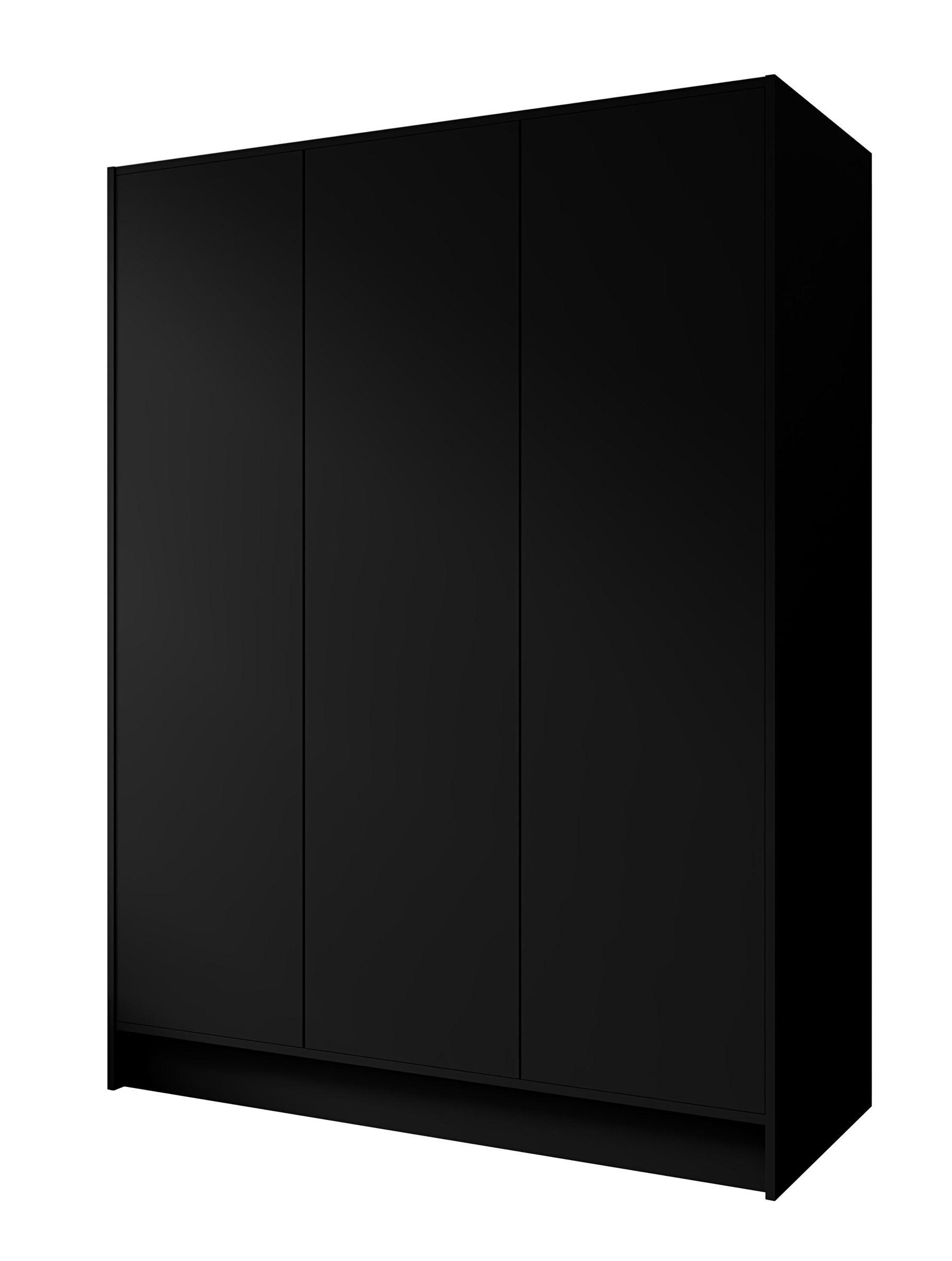 SCHRANK Schwarz 150 ALA Glatt Ohne Spiegel Ohne Griffe - Schwarz, Holzwerkstoff (150/200/51cm) - Sepro Meble