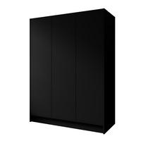 SCHRANK Schwarz 150 ALA Glatt Ohne Spiegel Ohne Griffe - Schwarz, Holzwerkstoff (150/200/51cm) - Sepro Meble