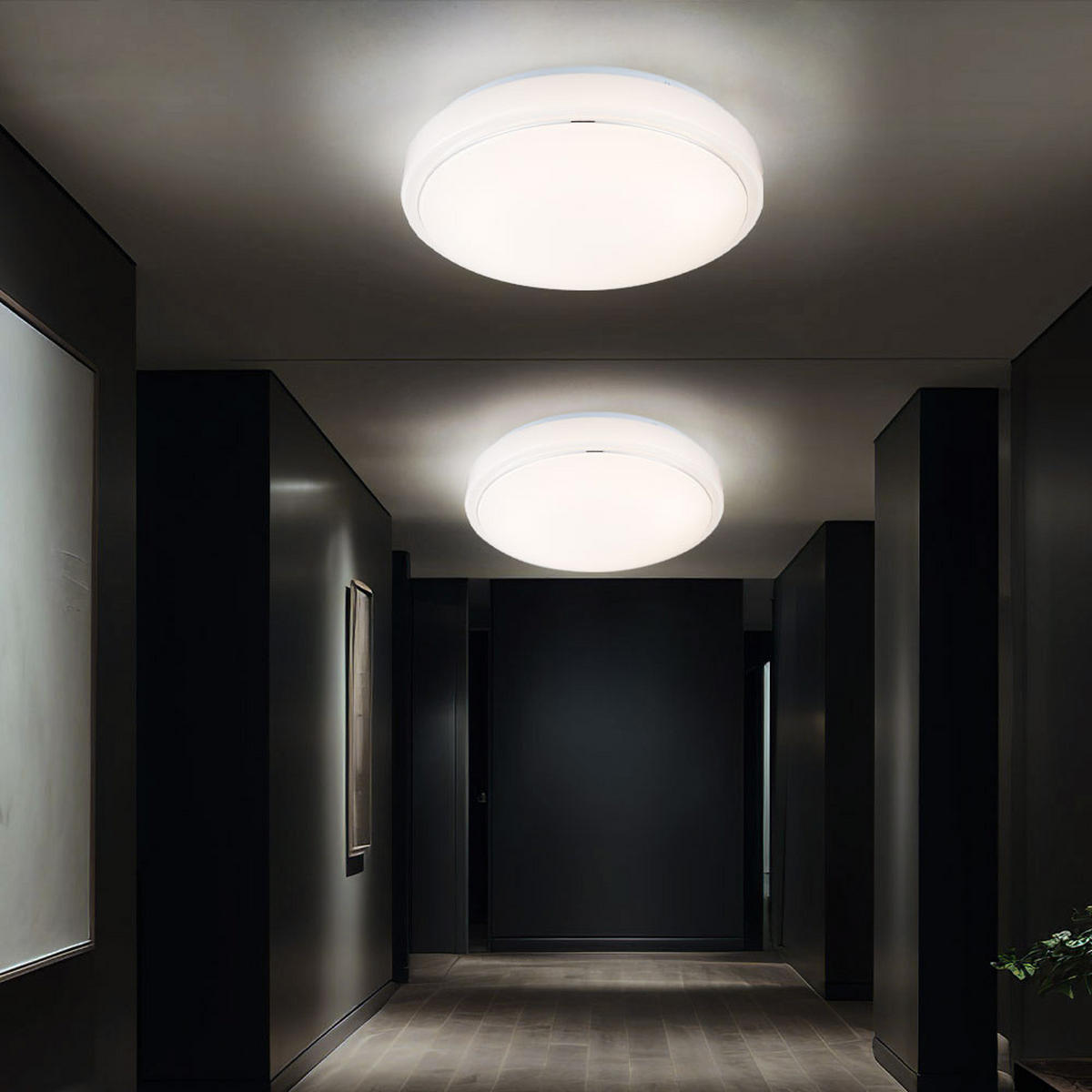 LED DECKENLEUCHTE Tamina Weiß Opal - Weiß, Metall (33/33/10cm) - Globo Lighting