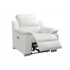 RELAXSESSEL Fernsehsessel elektrisch - Leder - Elfenbeinfarben - ARENA III - Weiß, Leder (100/86/104cm) - Vente-Unique
