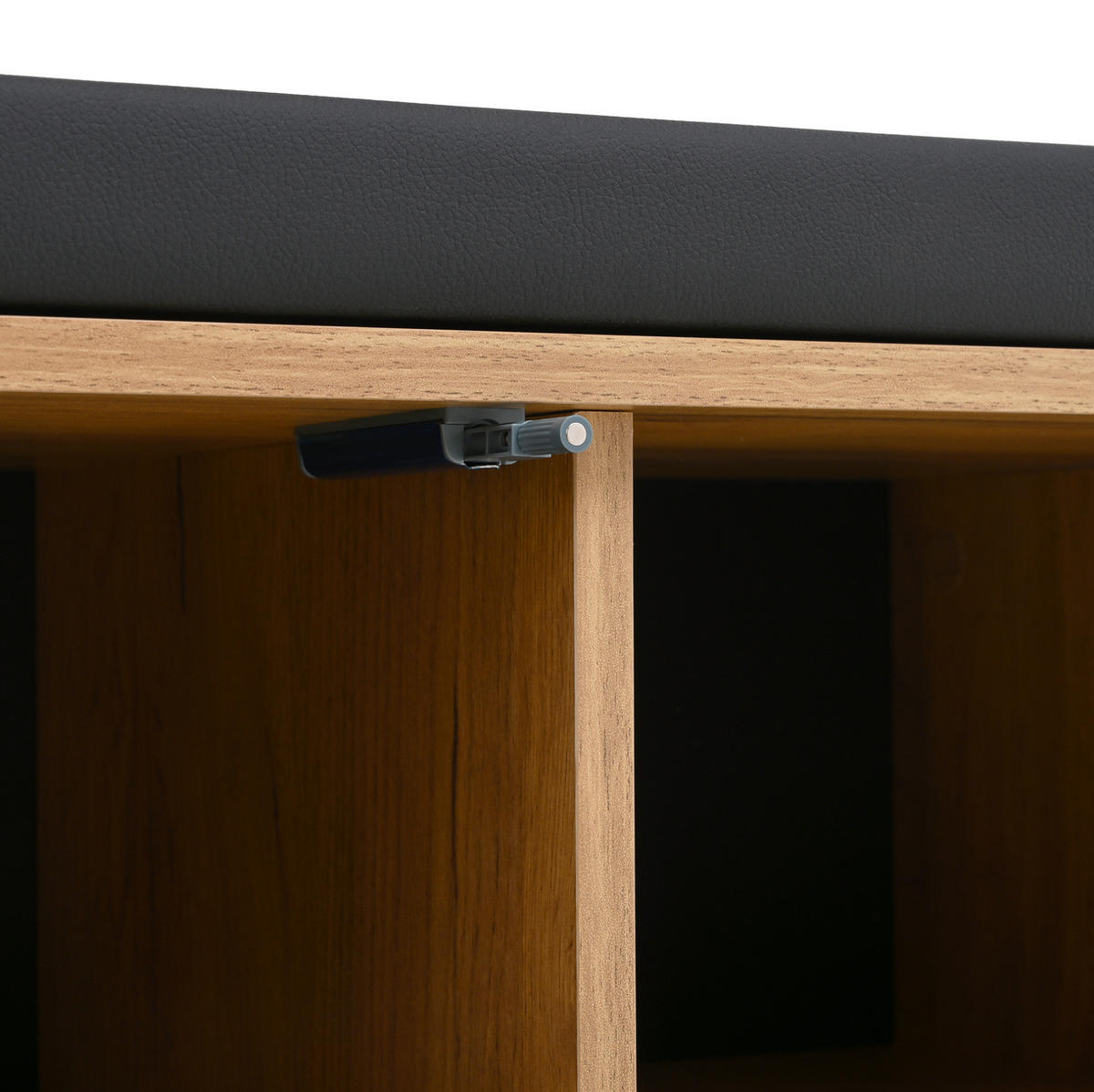 SCHUHSCHRANK aus Spanplatte 70x36x146cm in Natur mit 3 Haken - Naturfarben, Holzwerkstoff (70/146/36cm) - Modfu