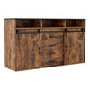 SIDEBOARD in 140/80/40cm - Dunkelbraun, Holzwerkstoff/Metall (40/80/140cm) - HOMAVO