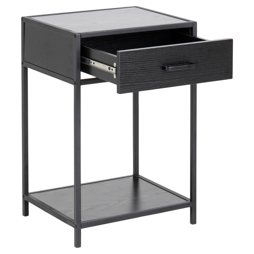 Thumbnail - ebuy24 Nachtschrank, Dunkelgrau, Holzwerkstoff, 42x63x35 cm, Schlafzimmer, Nachttische