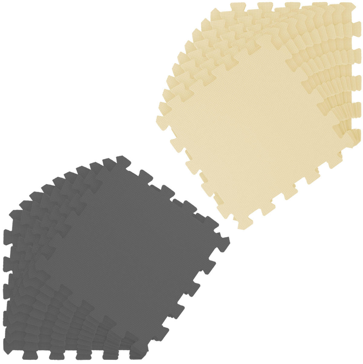 SPIELMATTE ab Null - 180/90/1 cm Puzzlematte Beige - Multicolor, Kunststoff (30/30cm) - Littletom
