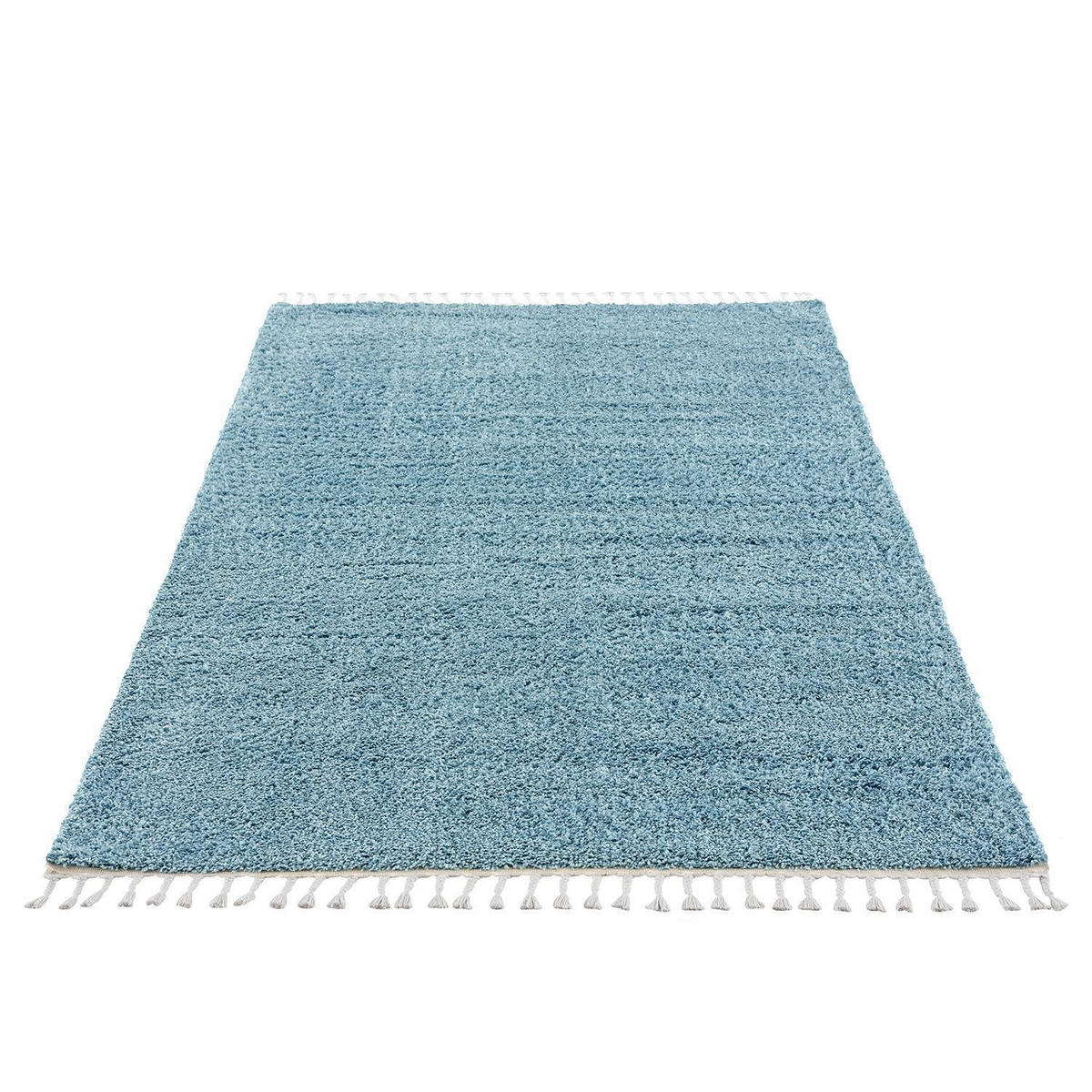 HOCHFLOR-TEPPICH Shaggy Pulpy 100 Blau 200x290 cm - Blau, Textil (200/290cm) - carpet city