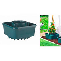 PFLANZGEFÄSS mit Wasserspeicher - Petrol, Kunststoff (15cm) - Garden Pleasure