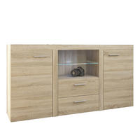 SIDEBOARD RITMO 156x40x82 cm mit 2 Schubladen und 2 Türen Sonoma Eiche - Sonoma Eiche, Holzwerkstoff (156/82/40cm) - MASSENO