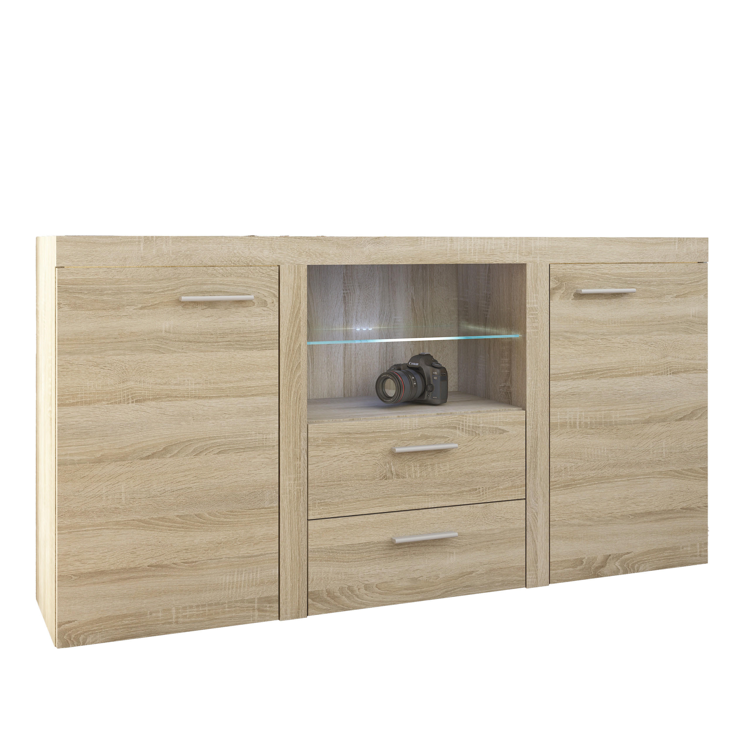 MASSENO SIDEBOARD Sonoma Eiche 156cm × 40cm × 82cm