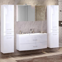 BADMÖBEL-SET 4-TLG. Florido-03 - Weiß, Holzwerkstoff (230/200/47cm) - Lomado