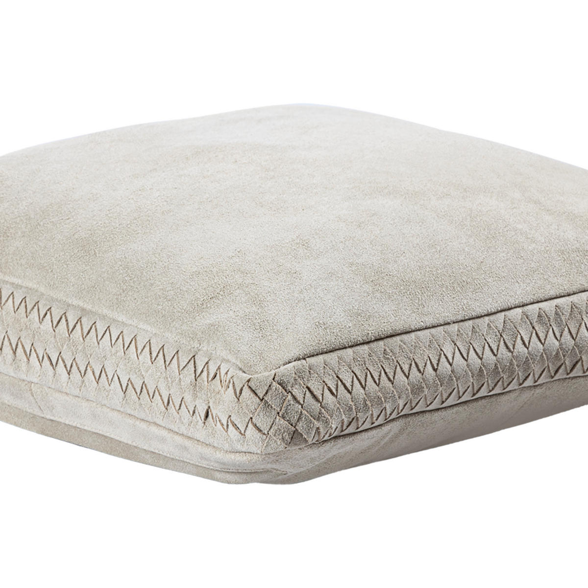 ZIERKISSEN Suky Taupe 45/8/45cm - Taupe, Leder (8/45cm) - PTMD Collection