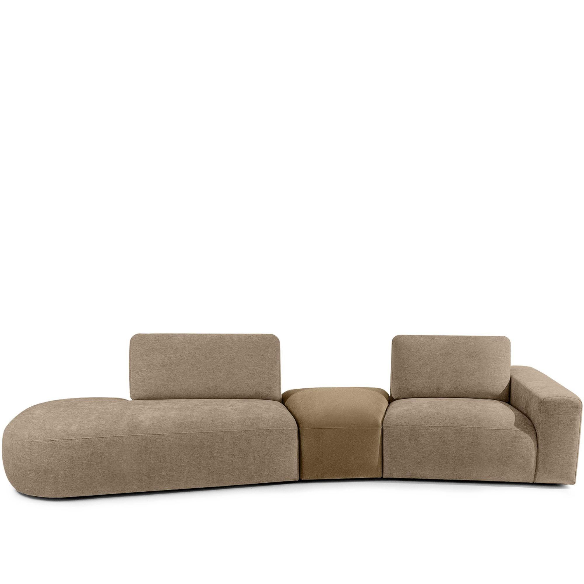 4-SITZER ECKSOFA ZUCCO Chenille links, Beige - Beige, Textil (350/84/105cm) - KONSIMO®