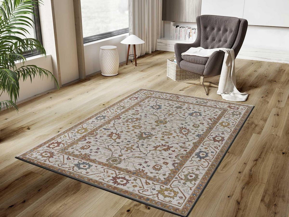 VINTAGE-TEPPICH Beige Anthea 140/200 cm - Beige/Multicolor, Naturmaterialien/Textil (140/200cm) - Atticgo