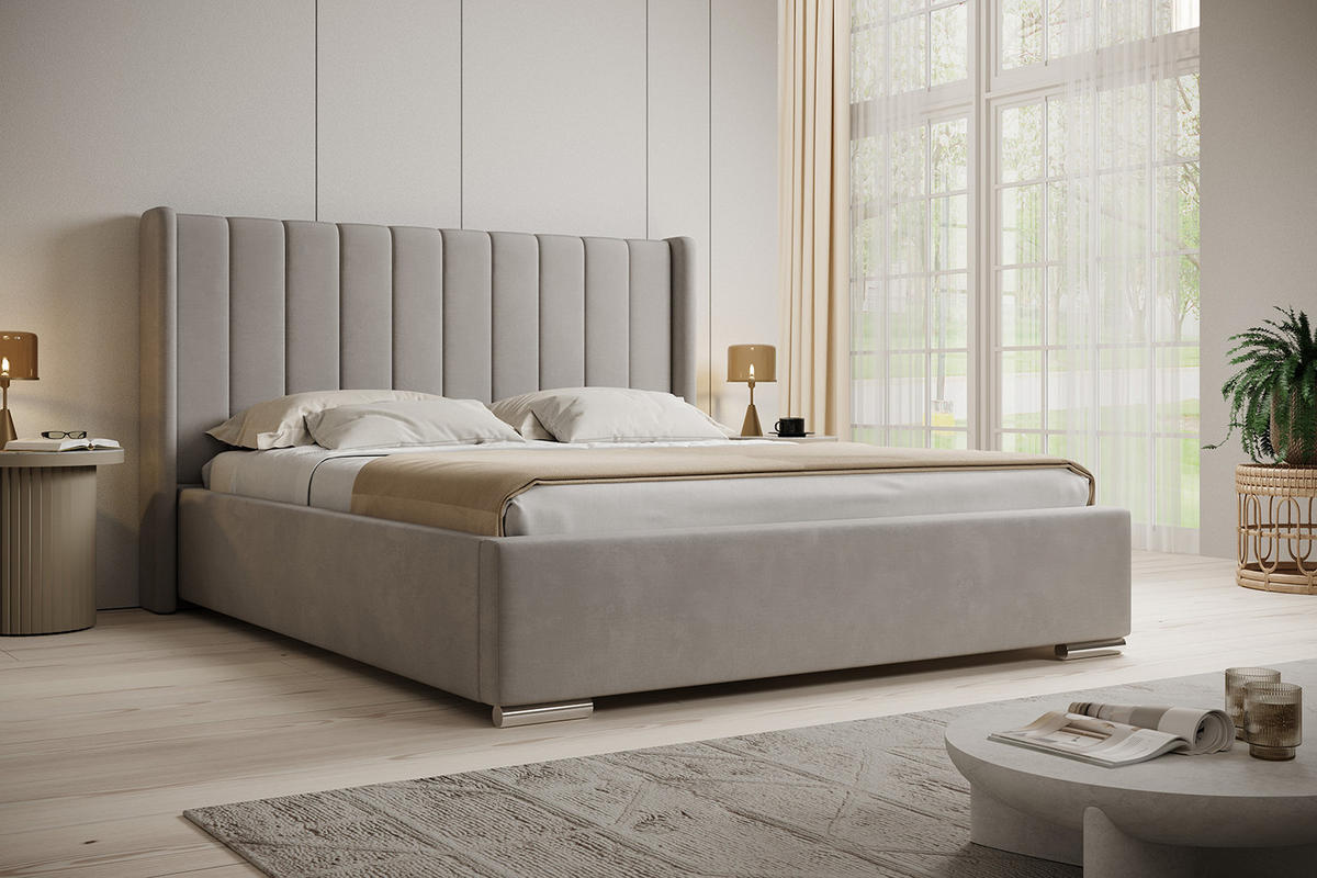 POLSTERBETT PAMBRIA 140x200 cm, Beige - Beige, Textil (200/140cm) - Fedve